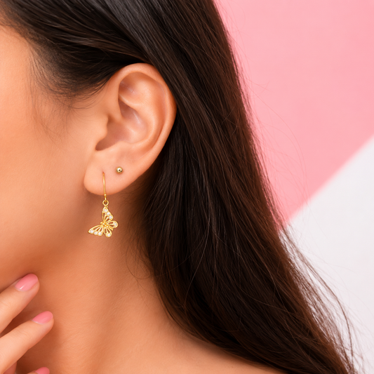 KLEIA | Butterfly CZ Earrings and Necklace