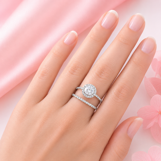 AURELIA | Sterling Silver CZ Ring Stack