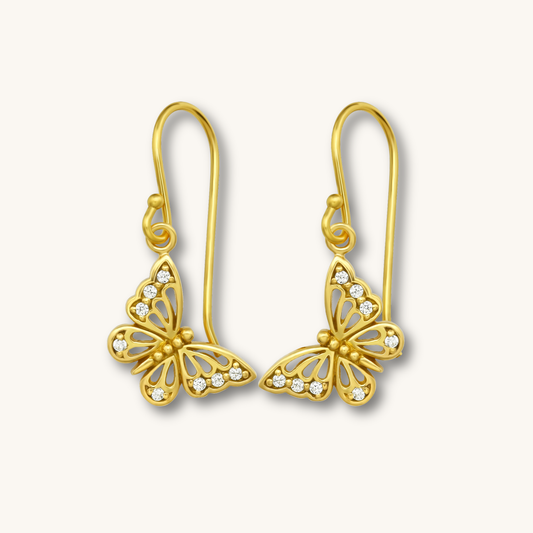 KLEIA | Butterfly CZ Earrings and Necklace