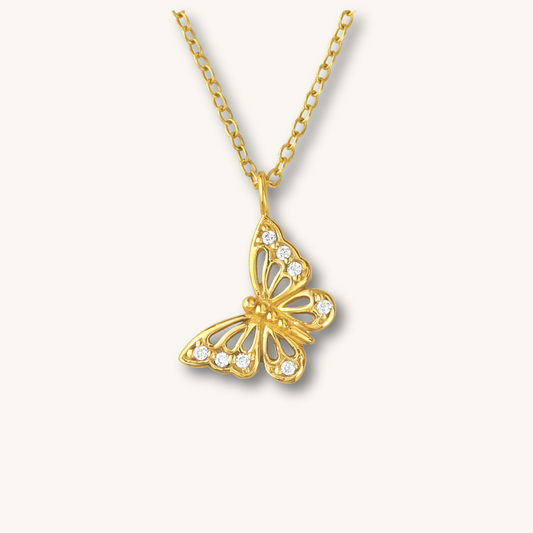 KLEIA | Butterfly CZ Earrings and Necklace
